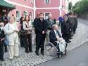 The guests await the start of the review by the Veterans' Association